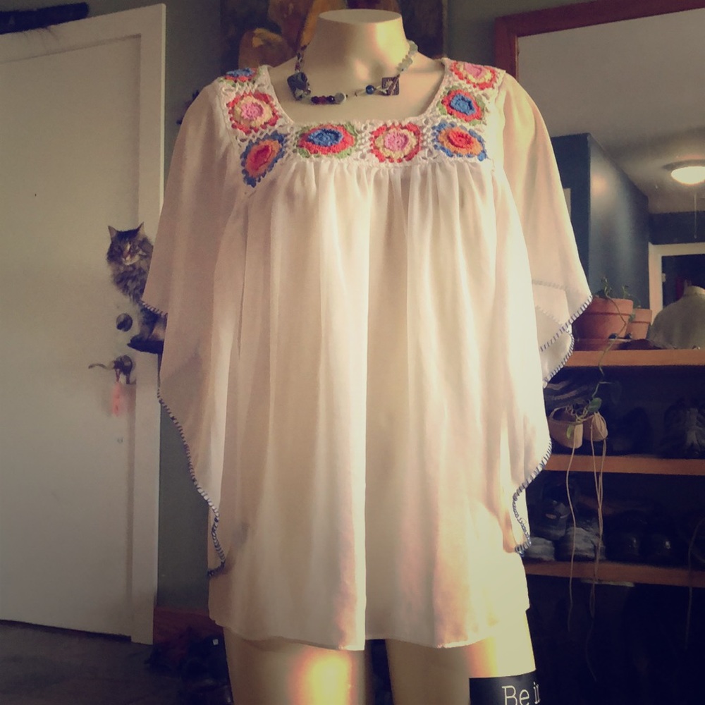 Sheer hippy festival blouse